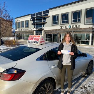 chloe class-5 driving student from redwater