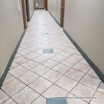 office hall way cleaning